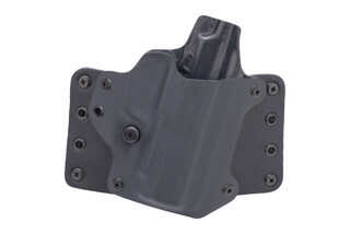 BlackPoint Tactical Leather Wing Right Hand OWB Holster Fits Sig P365XL and is made of kydex and leather